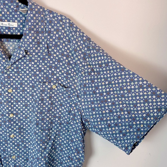 Vintage 100% Silk Burma Bibas button down short sleeve shirt - Picture 3 of 8